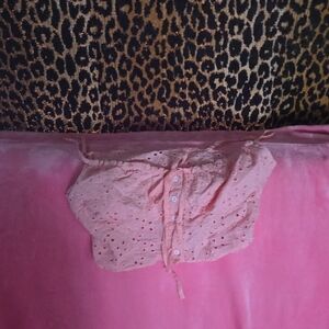 Pink Eyelet Crop Top